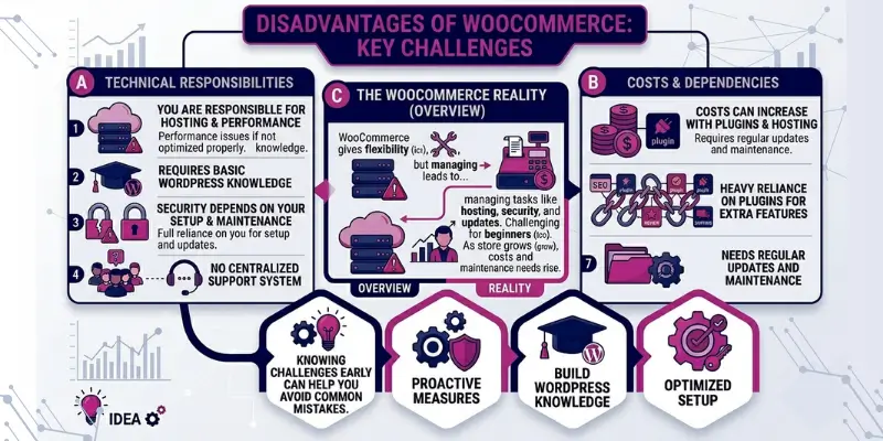 Disadvantages of WooCommerce-infographic