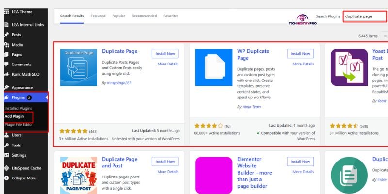 Duplicate a Page With a Plugin