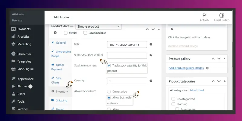 Enable Backorders in WooCommerce