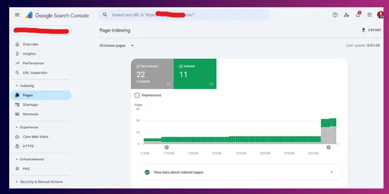 Google Search Console (GSC): Tracks indexing status, search appearance, and errors.