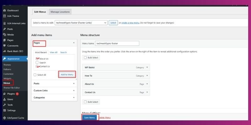 How Do You Add Pages to Your Menu?