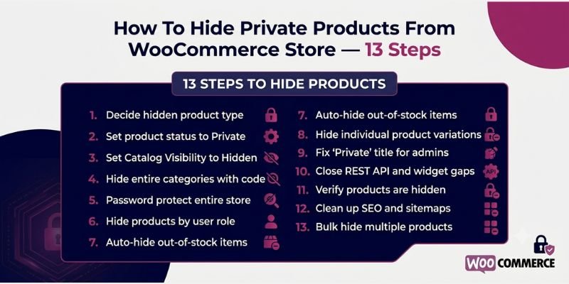 How To Hide Private Products From WooCommerce Store