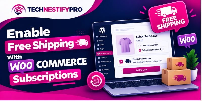 enable free shipping with woocommerce subscriptions