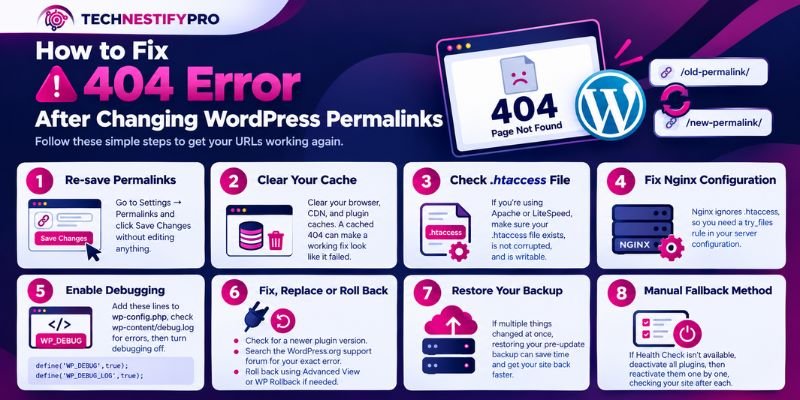 How to Fix 404 Error After Changing WordPress Permalinks 