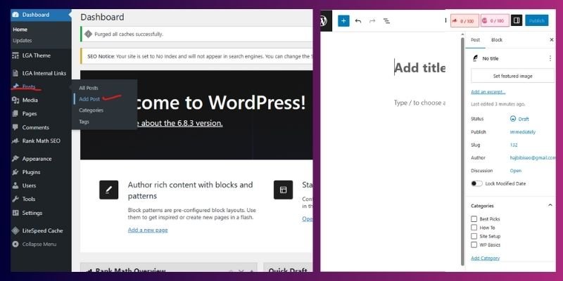 how to add posts on WordPress?