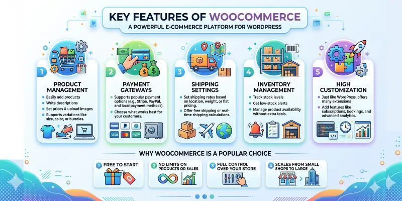 Key Features of Woocommerce-infographic