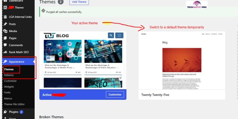Method 4 Switch to a default theme temporarily