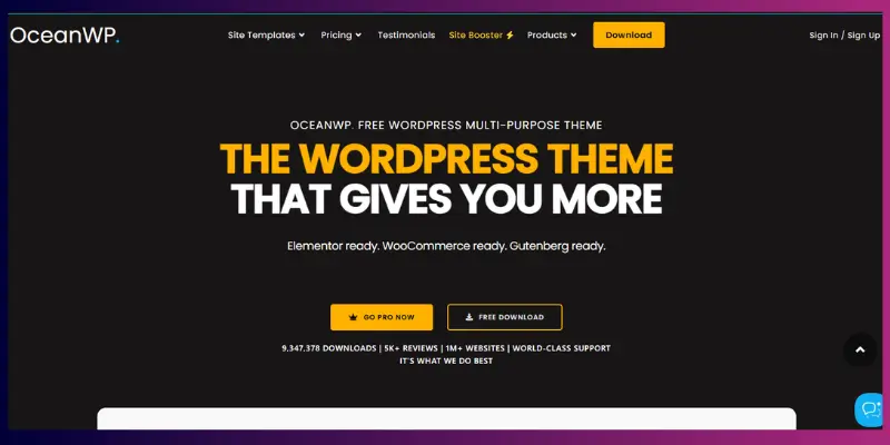 OceanWP – Free Starting Point