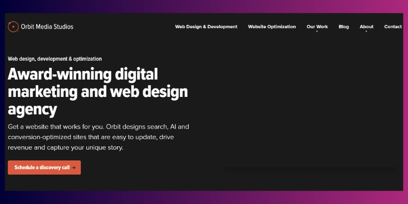 Orbit Media Studios is a Chicago‑based digital marketing and web design agency