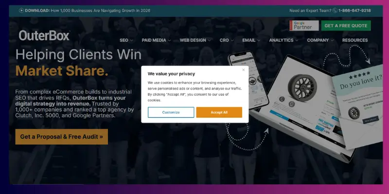 OuterBox is a U.S.-based full‑service digital marketing and eCommerce agency