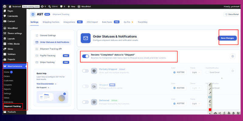 Step 2 Enable Tracking in WooCommerce Settings
