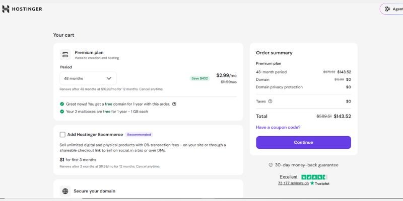Step 2: Purchase a WordPress hosting plan