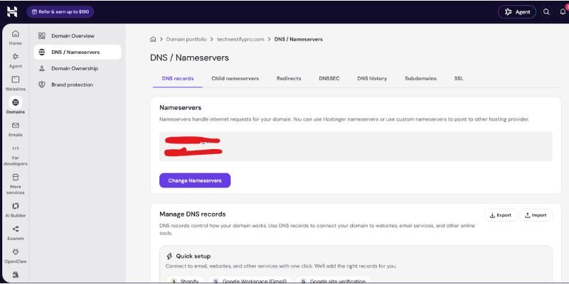 Step 3: Connect your domain name to your hosting account