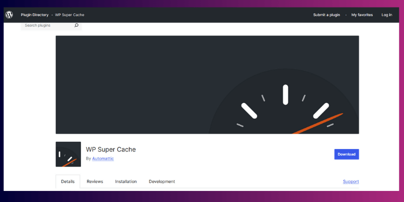 WP Super Cache plugin