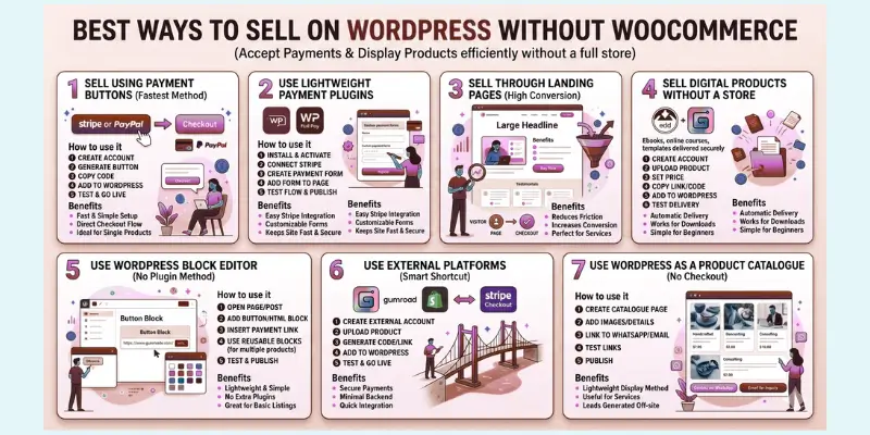 best ways to sell on WordPress without wocommerce-Infographic