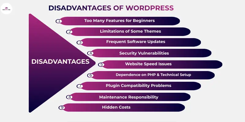 Disadvantages of WordPress-infographic