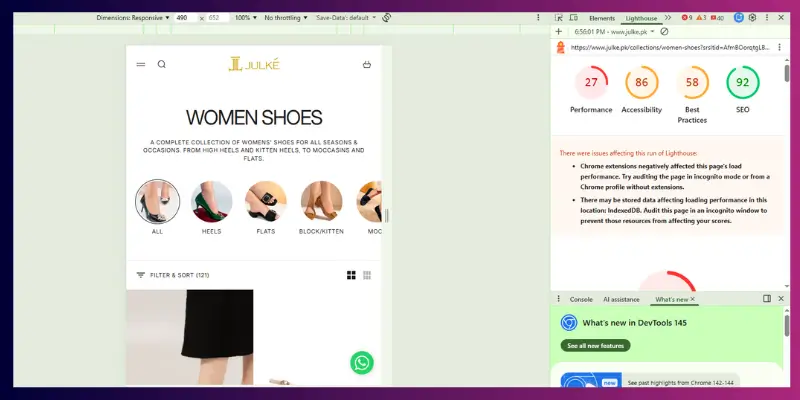 how to Use Lighthouse to check mobile layout or responsiveness issues