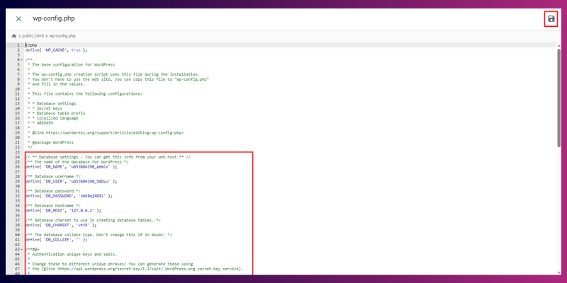 how to access wp-config.php from file manager