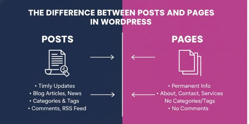 The Difference Between Posts and Pages in WordPress