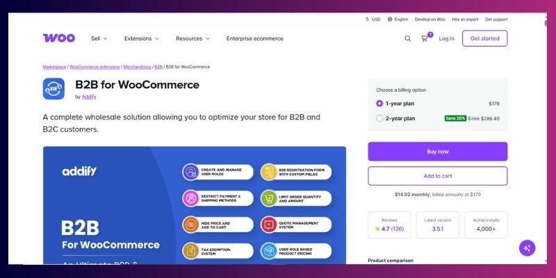 what is woocommerce B2B 