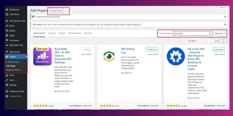 WordPress dashboard / Plugins